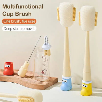 5-in-1 Bottle & Straw Cleaning Brush – Multifunctional Tool for Bottles, Cups, Straws