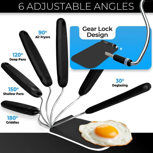 🎁 New Arrival 🔥 World’s First 7-Angle Cooking Spatula | Flat Griddle & Air Fryer Compatible