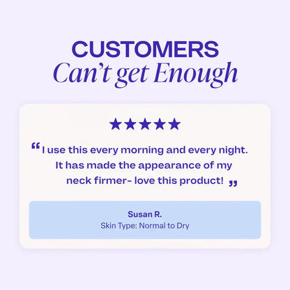 VURIEXO Miracle Neck Cream: Erase "Turkey Neck" & "Tech Neck" Lines Visible Lift & Smoothness in 4 Weeks